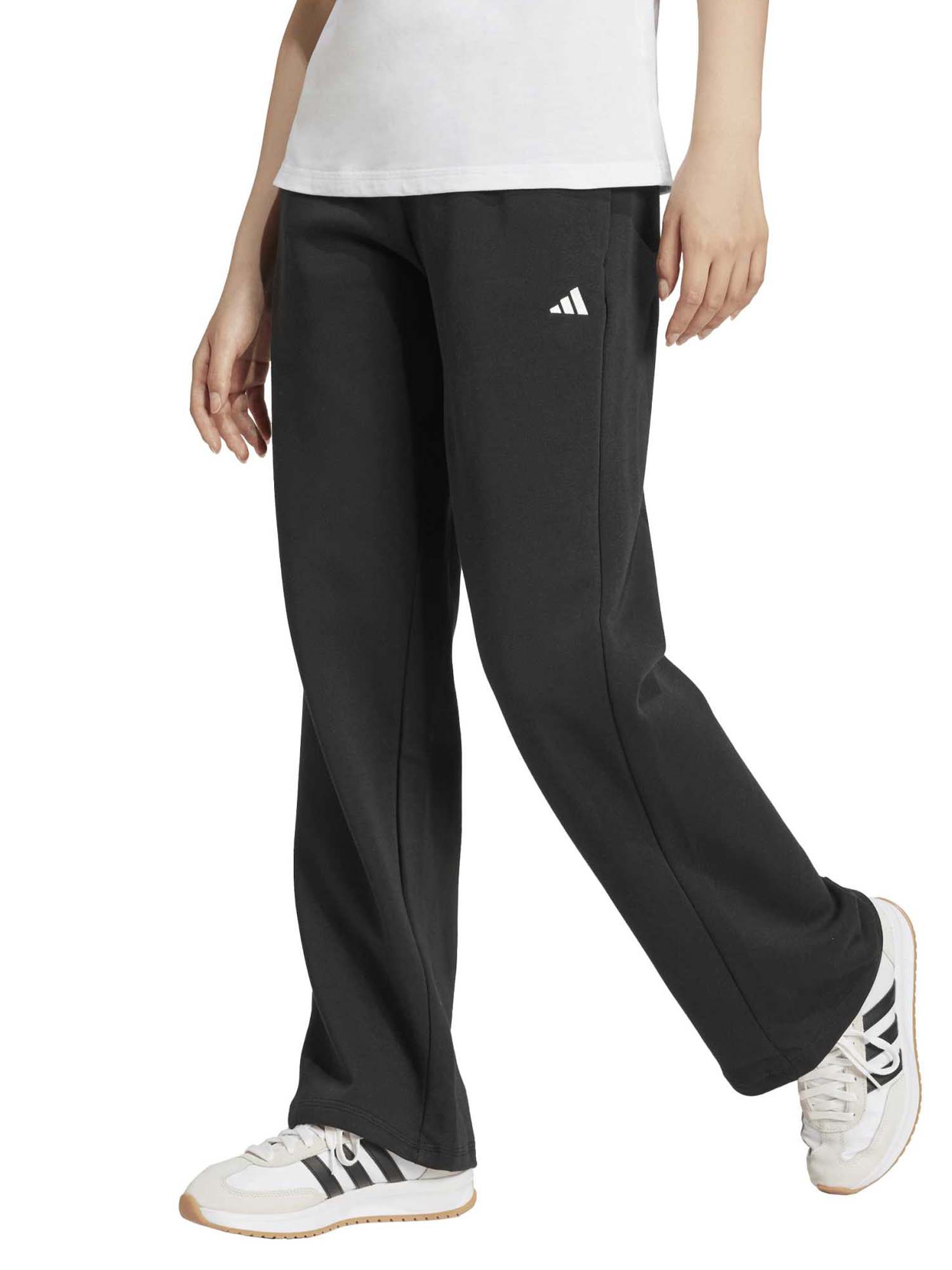 Pantalone donna Adidas Essentials nero cozy orlo aperto